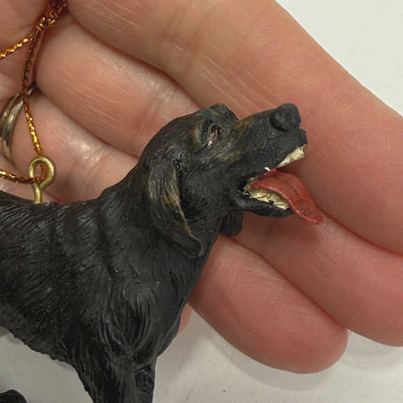 Rick Rowley Black Lab Dog Panting Ornament Made In USA Christmas Holiday - Picture 3 of 11